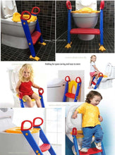 Load image into Gallery viewer, 344 -3 in 1 Kids/Toddler Potty Toilet Seat with Step Stool Ladder (Multicolour)