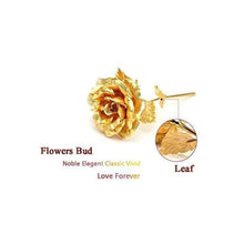 Load image into Gallery viewer, 879 24K Artificial Golden Rose/Gold Red Rose with Gift Box (10 inches)