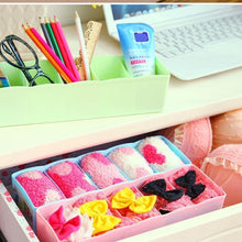 Load image into Gallery viewer, 235 5-Compartments Socks/Handkerchief/Underwear Storage Box Socks Drawer Closet Organizer Storage Boxes (pack of 2)