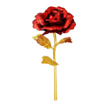 Load image into Gallery viewer, 879 24K Artificial Golden Rose/Gold Red Rose with Gift Box (10 inches)