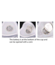 Load image into Gallery viewer, 759 Heart Shape Activated Blinking Led Glass Cup