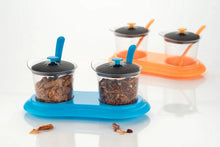 Load image into Gallery viewer, 608 Multipurpose Dining Set Jar and tray holder, Chutneys/Pickles/Spices Jar - 2pc
