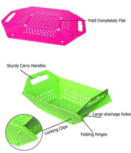 Load image into Gallery viewer, 704 -3 in 1 Fruit &amp; Vegetable Chopping Board Wash Folding Basket
