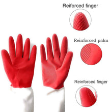 Load image into Gallery viewer, 672 - Dual Color Reusable Rubber Hand Gloves (Red + White) - 1 pc
