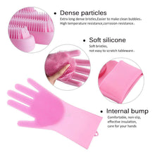 Load image into Gallery viewer, 714 Reusable Silicone Cleaning Brush Scrubber Gloves (Multicolor)
