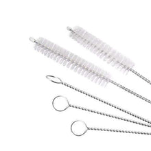 Load image into Gallery viewer, Your Brand Food Grade Silicone Straws(4pc) &amp; Straw Cleaning Brush(1pc)
