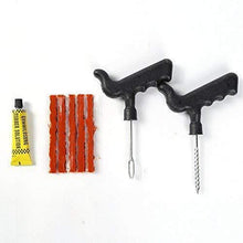 Load image into Gallery viewer, Your Brand Vehicle Tools - Heavy Steel Body Foot Pump, Tyre Puncture Plug Repair Kit with Tyre Air Pressure Gauge Hose (3pcs)
