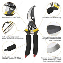 Load image into Gallery viewer, Your Brand Gardening Combos Tool kit - Hand Cultivator, Small Trowel, Garden Fork, Hand Weeder Straight and Garden Shears Sharp Cutter Pruners Scissor with Gardening Reusable Gloves
