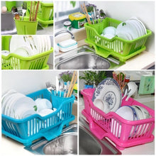 Load image into Gallery viewer, 607 Plastic Sink Dish Drainer Drying Rack
