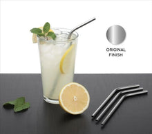Load image into Gallery viewer, Your Brand Food Grade Silicone Straws(4pc), Stainless Steel Straws(4pc) &amp; Straw Cleaning Brush(2pc)
