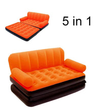 Load image into Gallery viewer, 870 -5 in 1 Foldable Inflatable Multi Function Double Air Bed Sofa Chair Couch Lounger Bed Mattress with Air Pump
