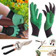 Load image into Gallery viewer, DeoDap Gardening Tools - Flover Cutter &amp; Garden Tool Wooden Handle (3pcs-Hand Cultivator, Small Trowel, Garden Fork)
