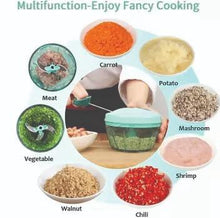 Load image into Gallery viewer, 0197 Manual 2 in 1 Compact &amp; Powerful Hand Held Vegetable Chopper/Blender
